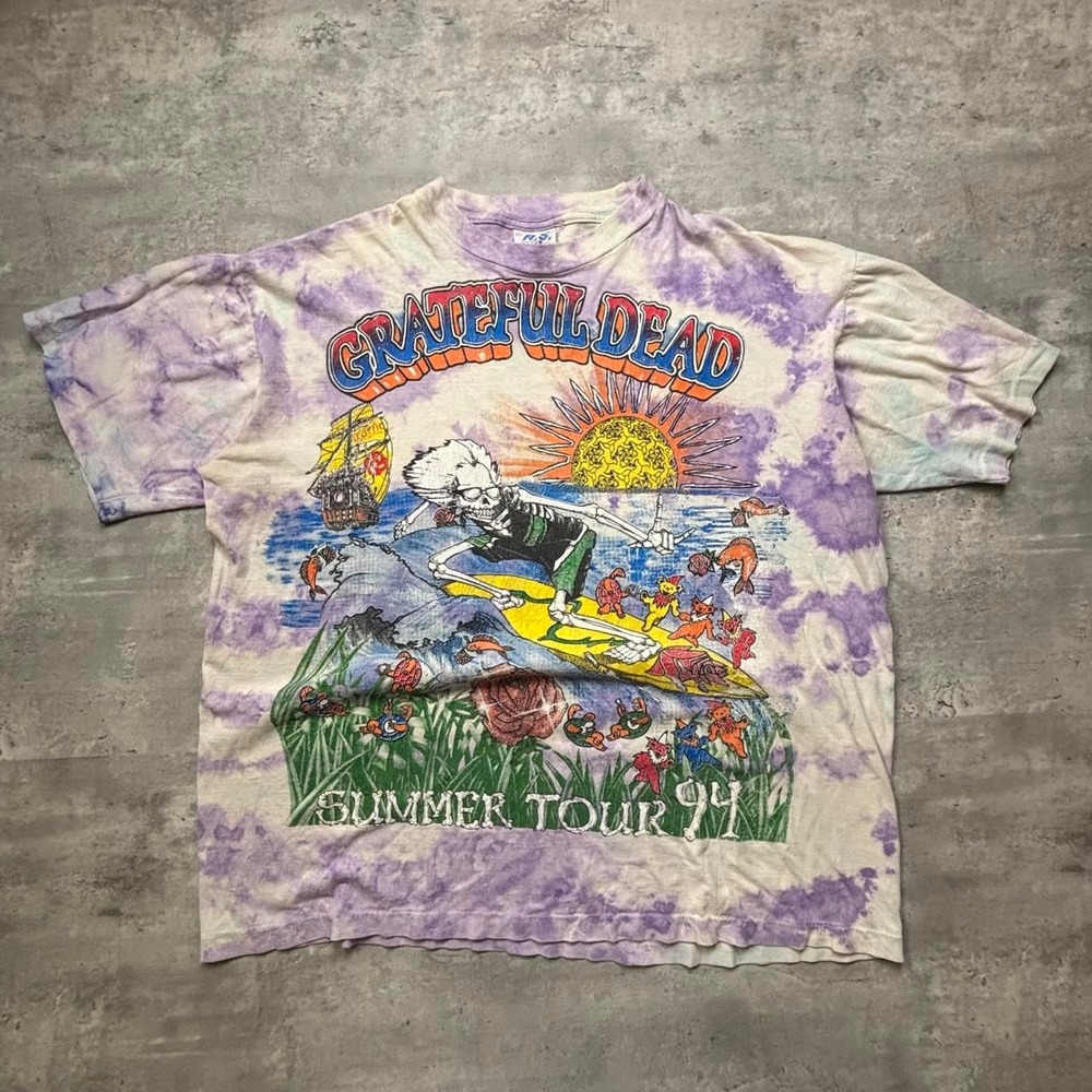 Grateful Dead Tee Mens XL Purple Excellent Condition Summer Tour 1994 Tie Dye